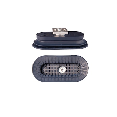 Fipa Bellows vacuum cup oval 115x55 mm, NBR blue, with R-Adapt 138.115x55.040.1